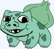 anime baby bulbasaur deformed frog full_body green_skin kanto nintendo plant pokemon smile soyjak stubble subvariant:nathaniel variant:gapejak video_game // 595x537 // 9.6KB