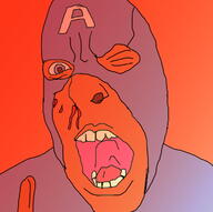 blue_eyes captain_america marvel mask open_mouth redraw soyjak tongue variant:cobson wink // 722x720 // 264.9KB