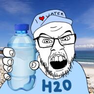 angry beach bottle clothes finger glasses hand hat i_love irl_background open_mouth sea sky stubble text variant:feraljak water white_eyes // 1500x1500 // 930.9KB