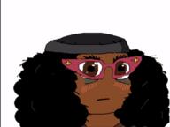 afro animated black_skin bwc cute edit pointing pointing_at_viewer quieres soylent_(creamy_chocolate) stoned variant:soytan weed // 600x450 // 2.4MB