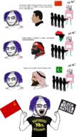 africa arab black_lives_matter black_skin blood bloodshot_eyes chad china clothes communism country crazed crying flag full_body glasses hair hammer_and_sickle hand hand_arm_holding hanging islam leg looking_down makeup multiple_soyjaks mustache necklace nordic_chad open_mouth purple_hair rope soviet_union soyjak soyjak_comic star stubble suicide text tongue tranny tshirt variant:bernd variant:soyak xi_jinping yellow_teeth // 1121x2000 // 1.5MB