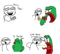 comic frog glasses open_mouth pepe soy soyjak stubble text variant:unknown // 661x601 // 18.3KB