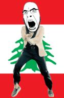 angry animated country dance flag gangnam_style glasses lebanon open_mouth soyjak stubble tree variant:cobson // 300x460 // 502.3KB