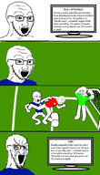 angry bloodshot_eyes clean_dance clenched_teeth closed_mouth clothes computer crying football full_body glasses monitor open_mouth say_word_money_stolen soyjak stretched_mouth stubble text variant:soyak variant:wojak // 608x1059 // 145.3KB