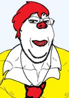 brc buff bull clown fast_food makeup mascot red_hair red_lips ronald_mcdonald transparent variant:gapejak white_skin // 277x391 // 57.9KB
