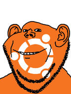 ear linux orange_skin smile soyjak stubble ubuntu variant:impish_soyak_ears // 598x800 // 119.0KB