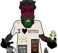 alcohol bitter chocolate clothes coffee cup flower gin_and_tonic glasses gradient green_skin hops i_love leaf licorice lime lips mug oh_my_god_she_is_so_attractive plant pointing punisher_face purple_skin quinine stubble text variant:markiplier_soyjak variant:shirtjak // 1228x1108 // 636.5KB