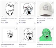 5soyjaks bloodshot_eyes cap central_intelligence_agency clothes crying glasses glowie glowing green_skin hat irl open_mouth redbubble smile soyjak sticker stretched_mouth stubble subvariant:wholesome_soyjak text variant:feraljak variant:gapejak wojak zoomed // 614x528 // 163.6KB