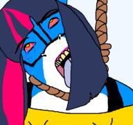 colorful_hair crying dead donkey emma_essex freckles furry glasses hair halley_labs hanging music open_mouth rope soyjak suicide tagme_character_name thick_eyebrows tongue tranny variant:bernd yellow_eyes yellow_teeth // 768x719 // 46.5KB