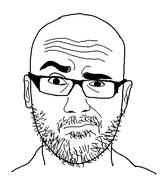 bald closed_mouth glasses raised_eyebrow stubble variant:unknown vsauce // 500x580 // 12.3KB