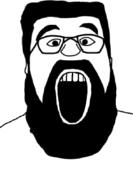ai_generated beard glasses hair open_mouth soyjak template variant:dustin // 840x1217 // 30.7KB