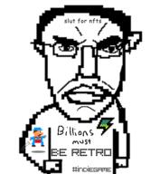 angry closed_mouth ear frown gamejolt glasses hair hand lips mario millions_must_die nft pixel_art retro soyjak subvariant:chudjak_front tattoo variant:chudjak // 500x541 // 79.7KB