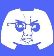 angry blue closed_mouth discord glasses hair logo soyjak variant:chudjak // 758x786 // 10.2KB