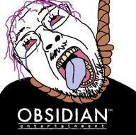 bloodshot_eyes clothes crying dead glasses hair hanging moustache obsidian_entertainment open_mouth purple_hair rope soyjak stubble suicide tongue tranny variant:bernd yellow_teeth // 768x759 // 93.3KB