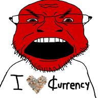 angry coins eyebrows glasses i_heart i_love open_mouth red_skin stubble t-shirt teeth variant:coinjak white_shirt // 1000x1000 // 124.2KB