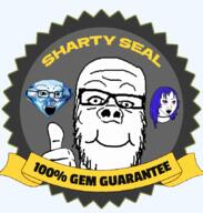 3soyjaks badge gem glasses grey hand open_mouth purple_hair seal_of_approval sharty_seal smile soot_colors soyjak soyjak_party stubble template text thumbs_up tranny transparent variant:a24_slowburn_soyjak variant:classic_soyjak variant:wojak // 820x860 // 636.3KB