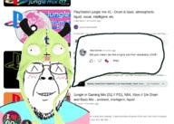 2000s ^_^ blush closed_mouth clothes drum_n_bass ear ena gir glasses hat invader_zim playstation smile soyjak stubble tranny tumblr variant:bernd youtube // 1400x1000 // 646.0KB