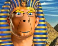 aryan blue_eyes closed_mouth desert egypt glasses irl_background pharaoh pyramid smile smirk variant:cobson // 594x473 // 511.0KB