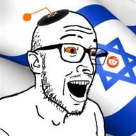 antenna azuf clothes country ear flag glasses hat israel israeli judaism kippah large_nose mustache open_mouth orange_eyes reddit soyjak stubble variant:esam // 474x474 // 191.6KB
