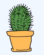 cactus glasses green_skin plant pot smile soyjak stubble variant:wholesome_soyjak // 426x524 // 52.4KB