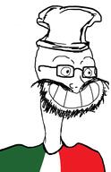 beard calarts chef clothes country flag glasses grin hat italy smile so_true soyjak variant:classic_soyjak // 2000x3089 // 705.6KB