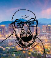 africa angry animated city country gif glasses harare irl_background meltdown moving mustache open_mouth schizo soyjak stubble variant:feraljak zimbabwe // 224x256 // 1.2MB