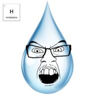 angry chemistry droplet element glasses hydrogen open_mouth soyjak text variant:feraljak water // 600x600 // 106.0KB