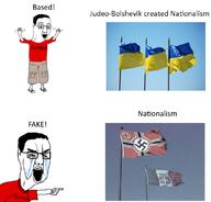 comic flag flag:fascist_italy flag:nazi_germany flag:ukraine full_body germany glasses italy nazi_germany nazism open_mouth place_japan pointing pol_(4chan) russo_ukrainian_war soyjak text ukraine variant:chudjak // 764x731 // 316.3KB