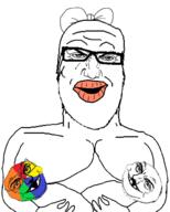 3soyjaks arm baby breastfeeding breasts colorful deformed glasses hand holding_object medium_breasts mustache oh_my_god_she_is_so_attractive open_mouth punisher_face soyjak stepfather subvariant:nathaniel variant:a24_slowburn_soyjak variant:gapejak // 800x1000 // 172.8KB
