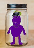 arm food foodjak fruit full_body glasses grape hand irl_background jar leg purple_skin smile soyjak stubble subvariant:wholesome_soyjak variant:gapejak // 617x853 // 655.8KB
