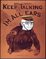 bald chimpanzee clothes ear glasses hat imperial_japan japan monkey propoganda stubble variant:soyak wwii // 524x673 // 168.5KB