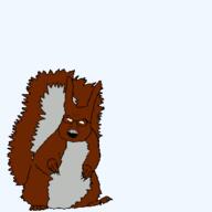 animal animated claw cross_eyed ext=gif full_body fur glasses open_mouth shaking squirrel subvariant:feralsquirrel tail text variant:feraljak // 320x320 // 562.3KB