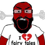 angry balding beard christianity clothes fairy_tale glasses heart i_love open_mouth red_face religion soyjak subvariant:science_lover tshirt variant:markiplier_soyjak // 800x789 // 320.3KB