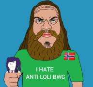 angry arm beard bleached brown_hair bwc closed_eyes closed_mouth clothes country flag flag:norway frown hair hand holding_object i_hate its_over jimmy_davis julianne_stingray loli mustache necktie norway open_mouth punisher_face purple_hair sad soy_parody soyjak subvariant:science_lover subvariant:soylita suit text tongue tshirt va-11_hall-a variant:gapejak variant:markiplier_soyjak vest youtuber // 720x676 // 107.7KB