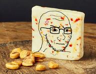 anger_mark cheese concerned food frown glasses irl_background objectsoy soyjak stubble variant:classic_soyjak // 600x464 // 433.1KB