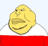 brown_skin closed_mouth countrywar fat flag flag:poland obese poland soyjak stubble variant:meximutt // 888x849 // 18.5KB