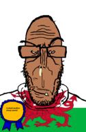 award booger brown_skin crying european flag flag:wales glasses mucus mutt racemixing red_eyes sex sheep stubble subvariant:euromutt sweater variant:markiplier_soyjak wales // 591x900 // 93.0KB