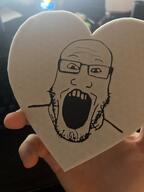 3d 3d_printed bald beard glasses heart plastic printed real real_life variant:markiplier_soyjak // 3024x4032 // 1.7MB