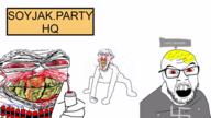3soyjaks angry animated blood bloodshot_eyes clenched_teeth detonator distorted ear explosives ext=gif glasses hand mustache nate racism red_eyes soyjak soyjak_party stubble swastica terrorist tnt variant:feraljak yellow_hair yellow_teeth // 600x338 // 274.1KB