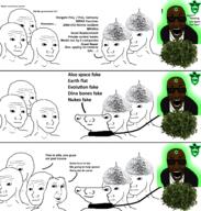 black_skin brainlet central_intelligence_agency clothes comic earpiece glasses glowie glowing glownigger groomer hat necktie open_mouth red_eyes smug soyjak stubble suit text tin_foil tinted_glasses variant:el_perro_rabioso variant:wojak wojak // 2500x2628 // 2.8MB