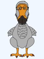 animal beak dodo feather full_body glasses prehistoric soyjak stubble variant:markiplier_soyjak // 1200x1600 // 45.7KB