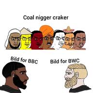 angry arab asian bbc beard black_skin brown_skin bwc chad chud indian judaism latino meta:tagme mexico native_american nigger red_skin soyjak variant:chudjak white yellow_skin // 1920x1920 // 746.5KB