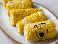 angry corn food glasses objectsoy open_mouth soyjak stubble variant:cobson vegetable // 1333x1000 // 1.8MB