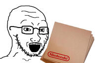 excited glasses happy nintendo nintendo_labo open_mouth shaquan soyjak stubble variant:soyak video_game // 1200x800 // 112.3KB