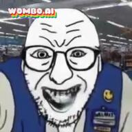 animated arm clothes glasses irl_background music open_mouth papa_roach smile soyjak stubble variant:walmartjak walmart wombo_ai // 256x256, 15.9s // 673.2KB