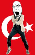 angry animated country dance flag flag:turkiye gangnam_style glasses open_mouth soyjak stubble turkiye variant:cobson // 300x460 // 503.2KB