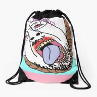 bag bloodshot_eyes crying flag glasses hair hanging merchandise mustache open_mouth purple_hair redbubble rope soyjak stubble suicide tongue tranny variant:bernd yellow_teeth // 1000x1000 // 711.5KB