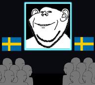 1984 country crowd ear flag glasses grey_skin multiple_soyjaks npc screen smile soyjak stubble sweden variant:classic_soyjak variant:impish_soyak_ears // 1795x1608 // 332.6KB