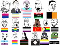 asexual bisexual evil flag flag:asexual_pride_flag flag:bisexual_pride_flag flag:lgbt_pride_flag flag:minor_attracted_person flag:non-binary_pride_flag flag:pan-african flag:pansexual_pride_flag flag:progress_pride_flag_intersex flag:rape_pride flag:straight_ally flag:straight_pride flag:super_straight flag:transgender_pride_flag flag:zoophilia_pride_flag frog gay glasses kanye_west lgbt map_(pedophile) mcdonalds multiple_soyjaks necrophilia non-binary open_mouth pansexual pedophile pepe pride_flag progress_pride_flag smug soyjak stubble tranny transgender_flag variant:bernd variant:chudjak variant:chugsjak variant:cobson variant:dogjak variant:feraljak variant:gapejak variant:impish_soyak_ears variant:markiplier_soyjak variant:nojak variant:soyak variant:soytan zoophile // 1628x1245 // 706.3KB