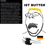 1930s 1940s arm arthur_imhausen butter coal eating flag flag:germany germany glasses hand holding_object its_over stubble subvariant:wholesome_soyjak text torso variant:gapejak wikipedia world_war_2 yellow_hair // 3464x3464 // 995.5KB
